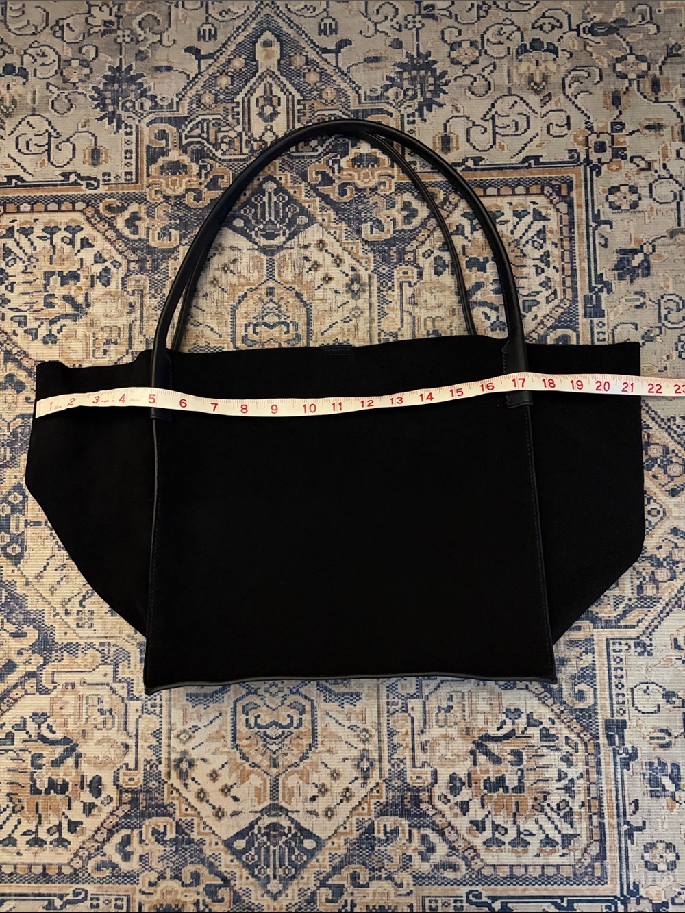 JCREW | Berkeley Large Oversized Black Suede Tote Bag - Picture 9 of 10
